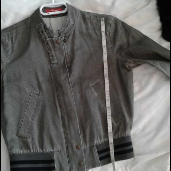 Olive Bomber Jacket with rib waist. Replace your blazer with this cute bomber - Picture 8 of 8